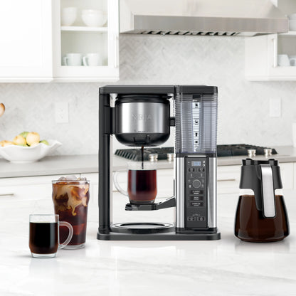 Ninja Hot & Iced Coffee Maker, Single Serve to 10 Cup Carafe, Drip, Rapid Cold Brew, CM360 Black