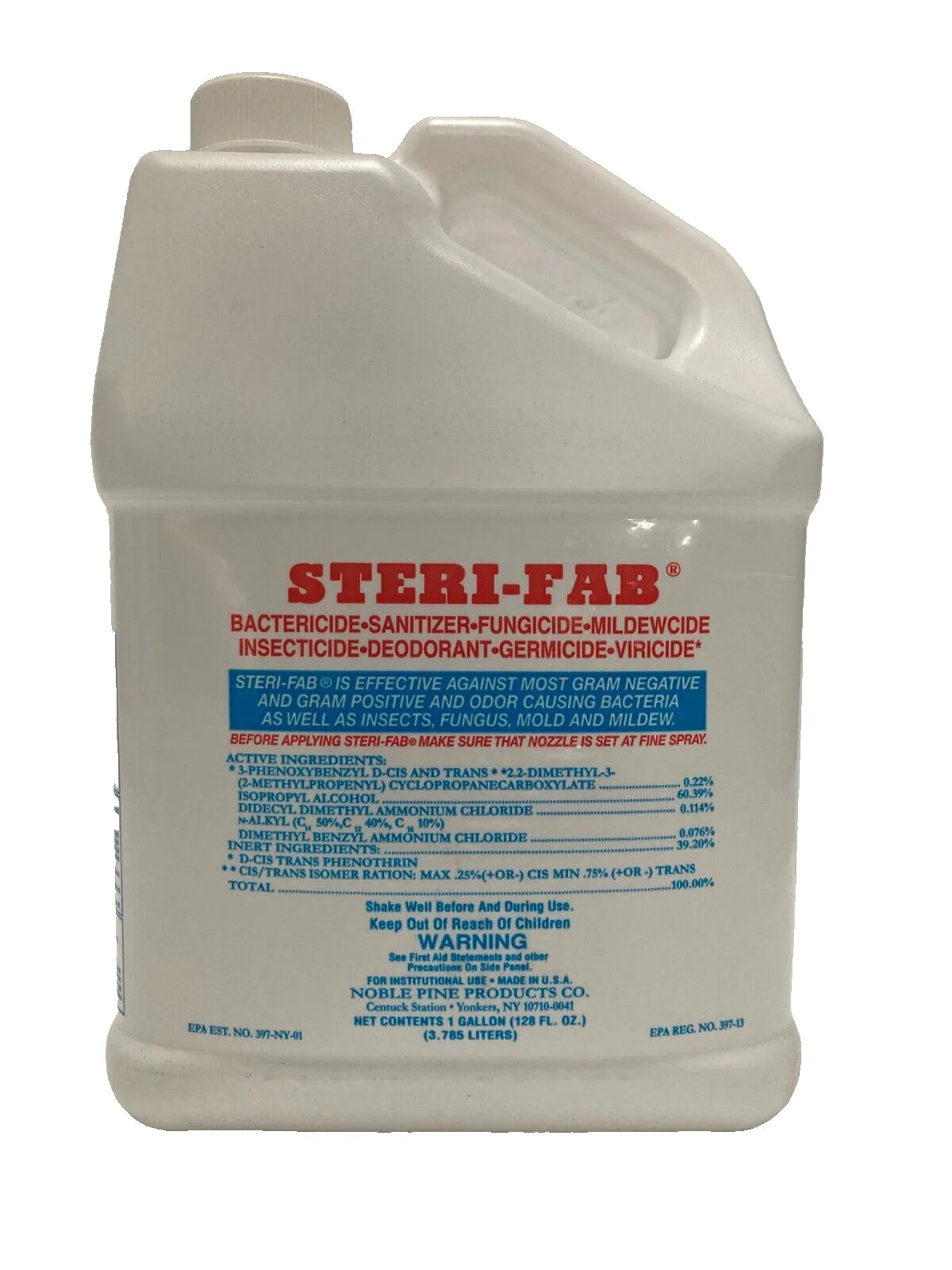 Steri-Fab Kills Bed Bug Pest Control Insecticide Deodorizer Fungicide, 4 Gallons