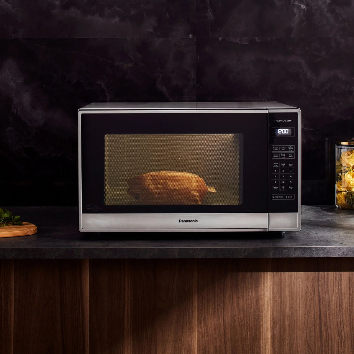 Panasonic 2.2-cu. ft. 1250W Countertop Microwave with Inverter Technology, Stainless Steel NN-SN95HS