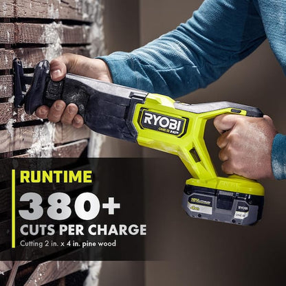 ONE+ HP 18V Brushless Cordless Reciprocating Saw Kit with 4.0 Ah HIGH PERFORMANCE Battery and Charger
