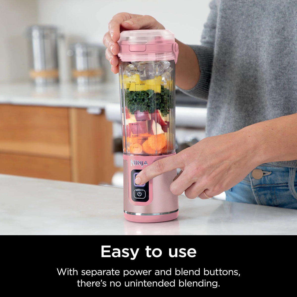 Ninja Blast Portable Blender, Cordless, 18oz. Vessel, Personal Blender for Shakes & Smoothies, BPA Free, Leakproof Lid & Sip Spout, USB-C Rechargeable, Dishwasher Safe Parts, Metallic Purple,