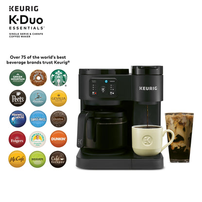 Keurig K-Duo Essentials, Hot & Iced Single-Serve K-Cup Pod Coffee Maker & Carafe,  Moonlight Grey