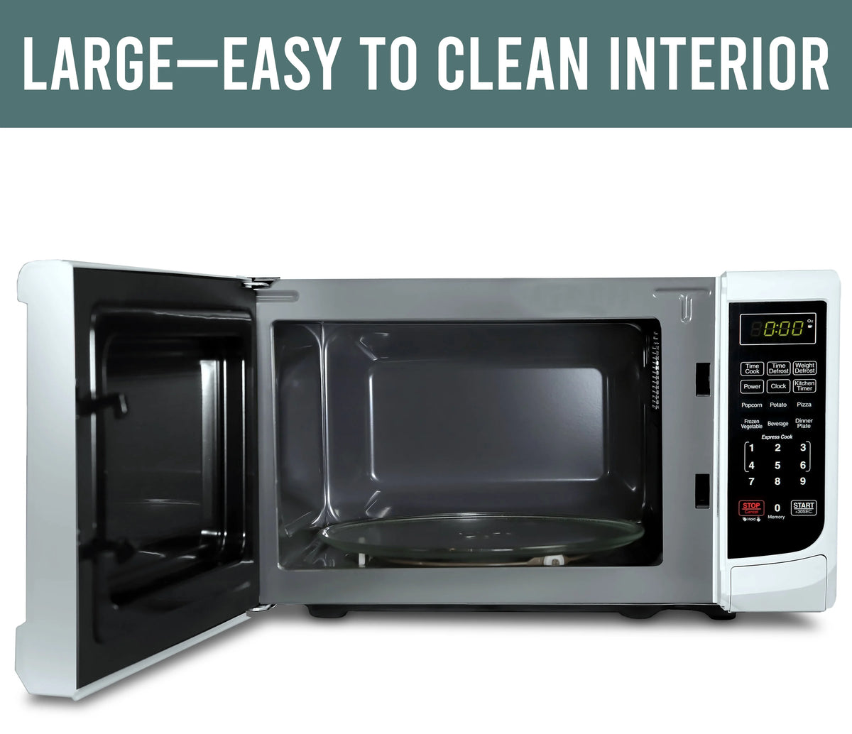 Farberware Countertop Microwave Oven with LED Lighting & Child Lock, 0.7 Cu Ft Black