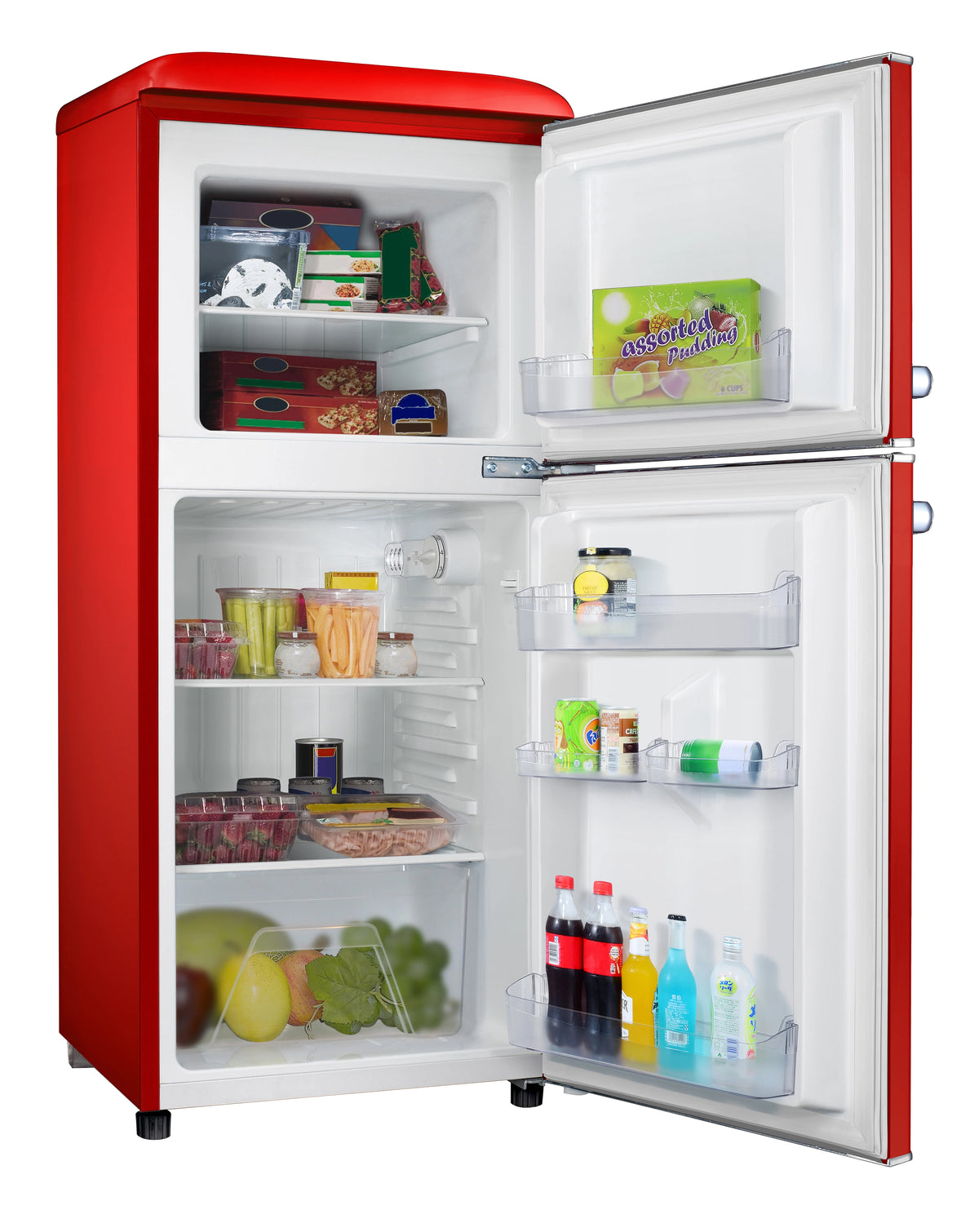 Galanz 4.0 cu ft Retro Two Doors Refrigerator, Red