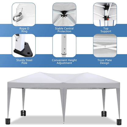 10'x20' Pop Up Canopy Tent with 6 Removable Sidewalls & Portable Rolling Bag �?Waterproof UPF 50+ Shade for Parties, Beach, Weddings & Camping
