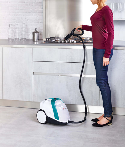 POLTI Continuous Fill Steam Cleaner for Home Use with 10 Attachments - Works for Tile Floor with Grout, Carpet, Hardwood & Upholstery