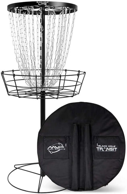 MVP Black Hole Lite 24-Chain Disc Golf Basket w/ Transit Bag