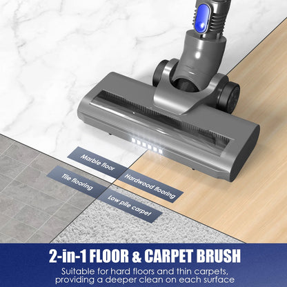 MOOSOO Stick Vacuum Cleaner, 4-in-1 Handheld Cordless Vacuum with Powerful Suction for Home Hard Floor Carpet Car Pet Hair, XL-618A