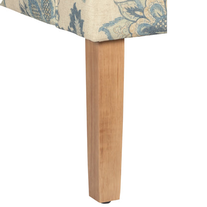 HomePop Classic Swoop Accent Chair - Blue and White Damask