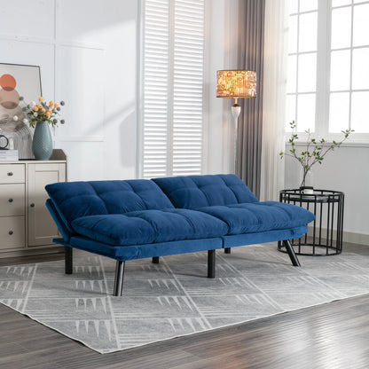 PAPROOS Convertible Sofa Bed, Folding Futon Sofa Bed, Upholstered Sofa Bed Couch, Loveseat Sleeper Sofa for Small Space, Apartment, Living Room, Cream