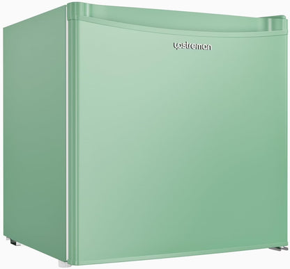 Upstreman 1.7 Cu ft Mini Fridge with Freezer Single Door Compact Refrigerator, Low Noise, Energy Saving, Adjustable Temperature, Reversible Door, for Home Office Dorm, Black FR17