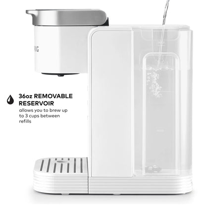 Keurig K-Iced Essentials Iced and Hot Single-Serve K-Cup Pod Coffee Maker, White