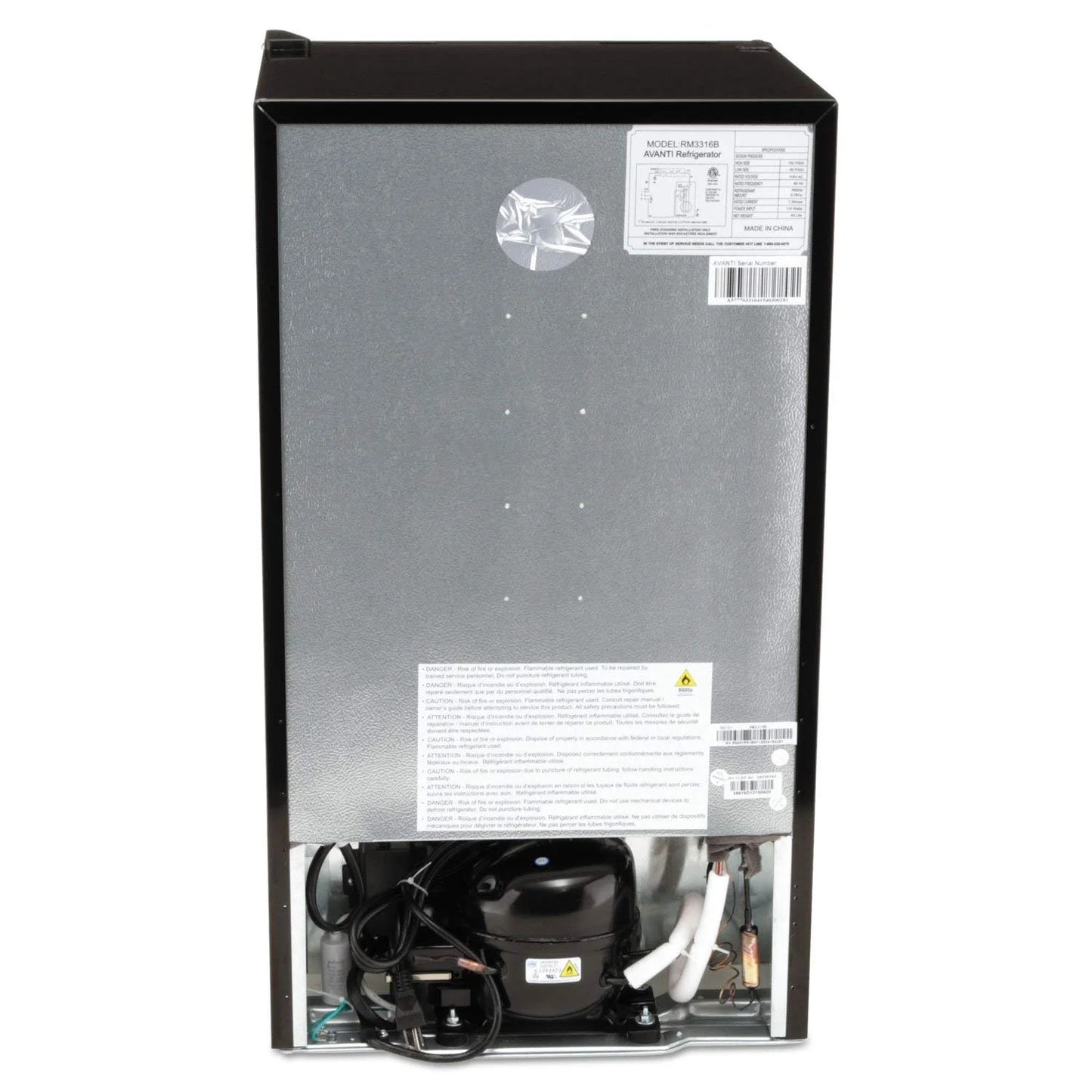 Avanti 3.2 cu. ft. Compact Refrigerator, Mini-Fridge, in White (RM3306W)
