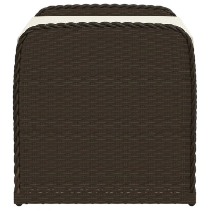 vidaXL Storage Bench with Cushion Outdoor Garden Seat Furniture Poly Rattan