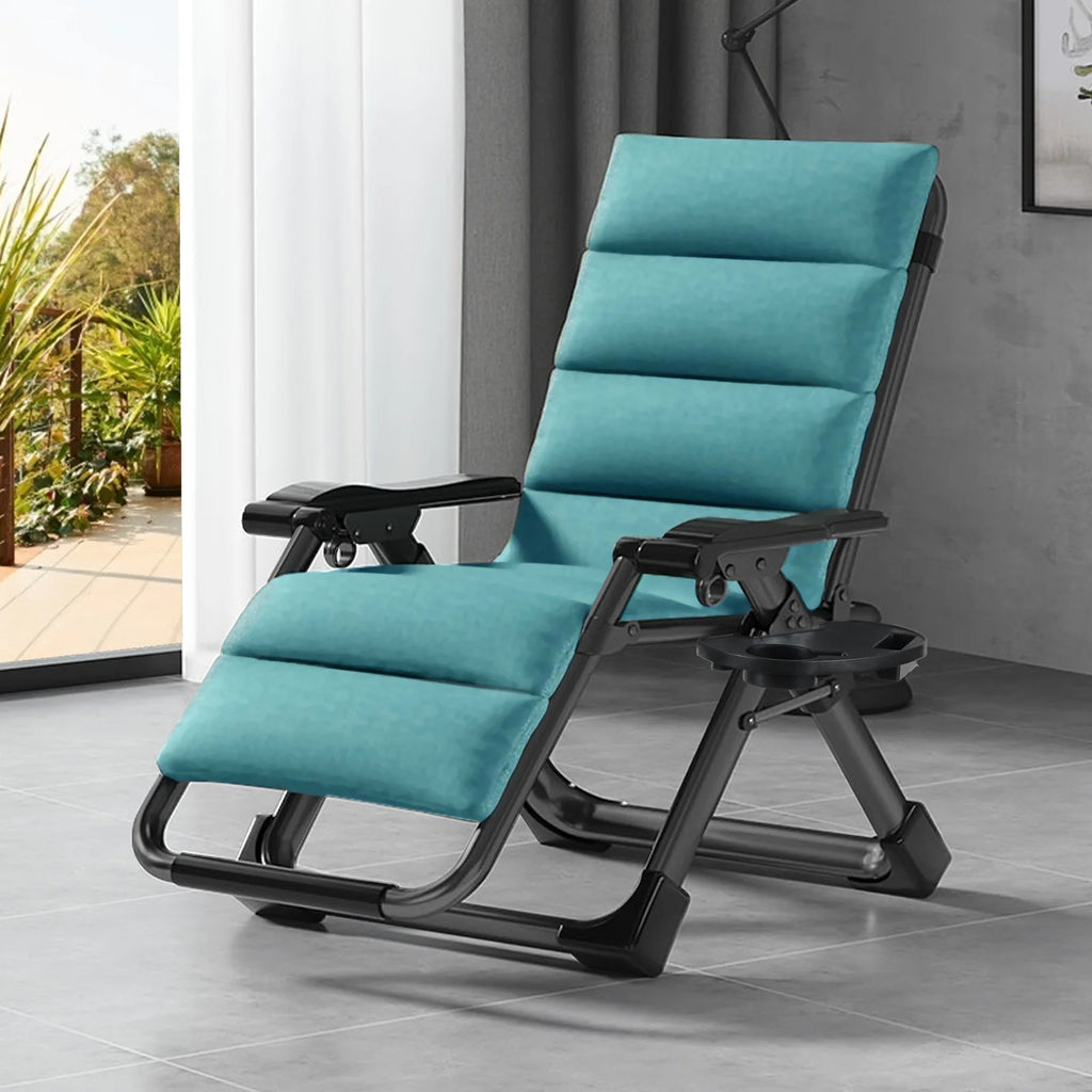 MOPHOTO Zero Gravity Chair Folding Outdoor Patio Recliner with Detachable Cushion,Cup Holder,Headrest,26"D x 20"W x 45"H