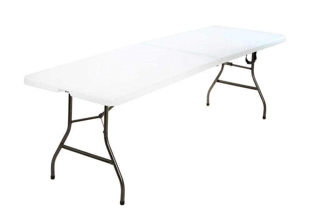Cosco 8 Foot Centerfold Folding Table, White