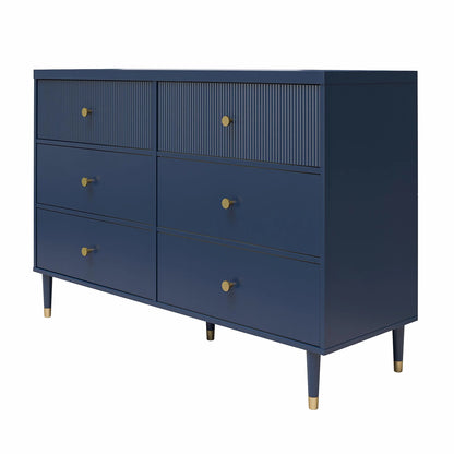 CosmoLiving by Cosmopolitan Elizabeth 6-Drawer Dresser, Navy