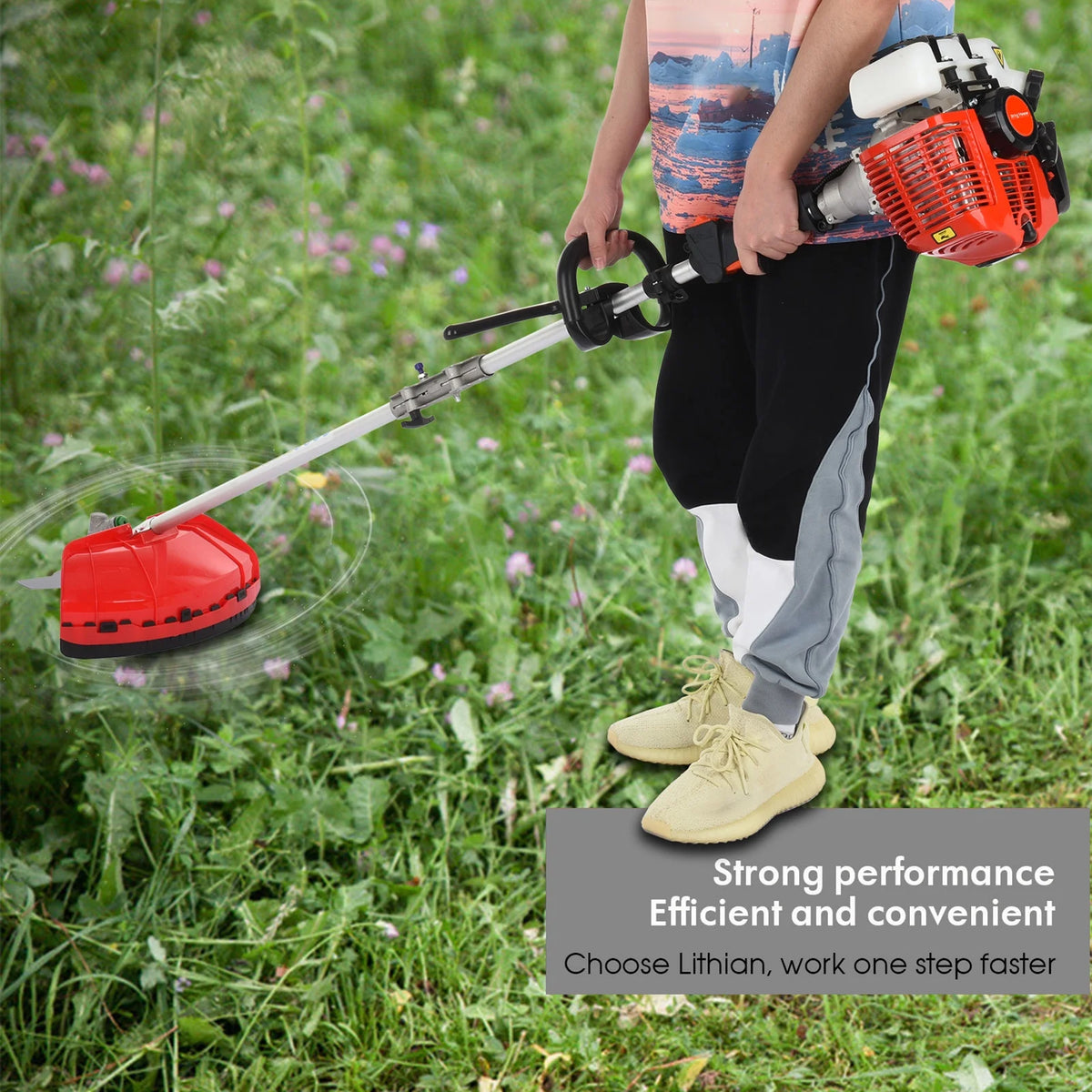 Fogcroll Fogcroll 52cc 2 Stroke Petrol Hedge Trimmer Chainsaw Brush Cutter Pruner Strimmer Multi Functional Trimming Tools Weed Eater String Trimmer Edger Pole Saw Chainsaw Pruner with Extension Pole