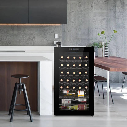 Ktaxon 18 Bottle Compressor Wine Cooler Freestanding Wine Fridge, Fast Cooling, Low Noise