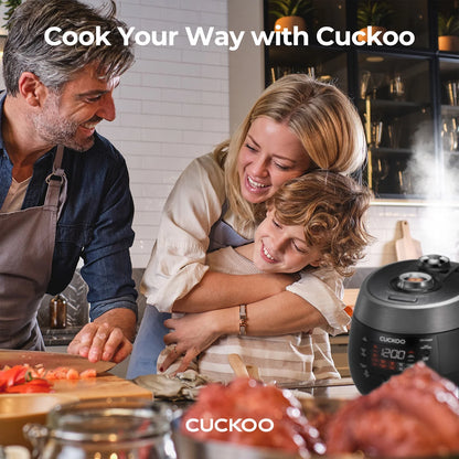 CUCKOO CRP-RT0609FB 6-Cup (Uncooked) / 12-Cup (Cooked) Twin Pressure Rice Cooker & Warmer with Nonstick Inner Pot, 14 Menu Options, Safe Steam Release, 3 Voice Guide, Auto Clean (Black)