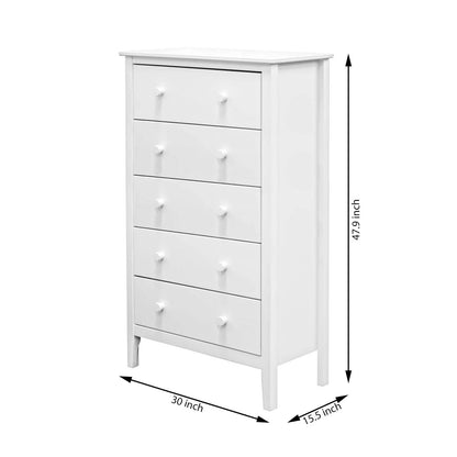 Adeptus Solid Wood Easy Pieces 4 Drawer Chest of Drawers - White