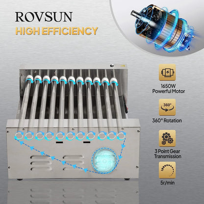 ROVSUN 1050 W 18 Hot Dog Capacity Commercial Hot Dog Roller Grill