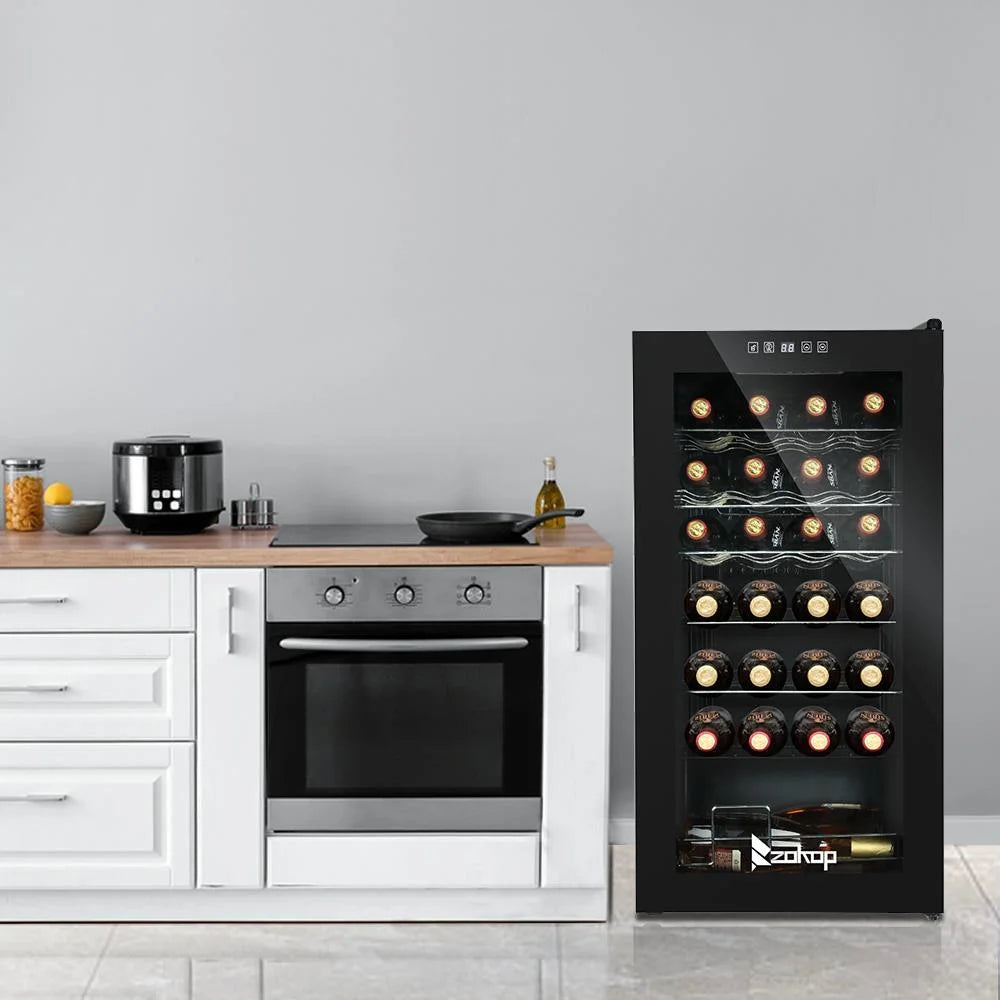 Ktaxon 18 Bottle Compressor Wine Cooler Freestanding Wine Fridge, Fast Cooling, Low Noise