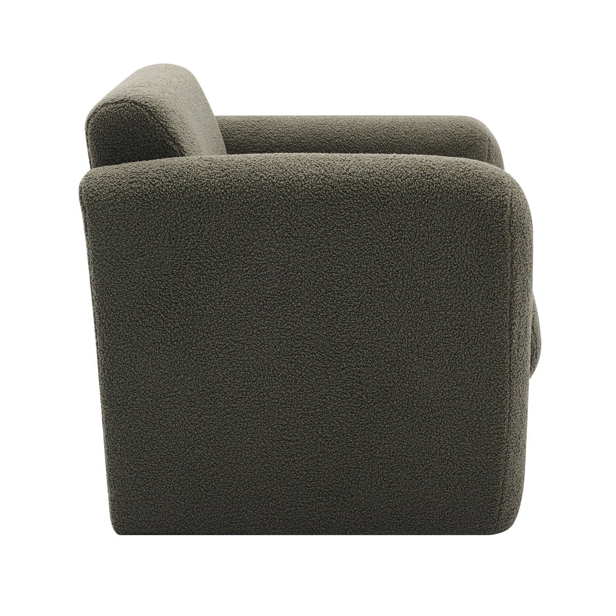 Euroco Modern Accent Chair Lambskin Sherpa Fabric Upholstered Comfy Reading Arm Chair Soft Padded Armchair with Back and Pillow,Burnt Orange