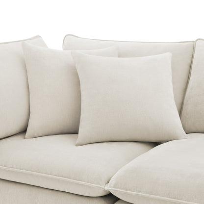 Sereen 6-piece Fabric Modular Sectional, Cream