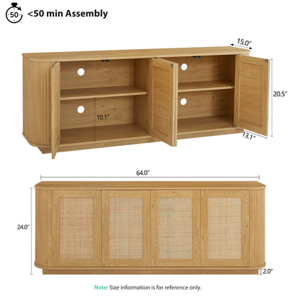 TV Stand, Modern Entertainment Center for TVs Up to 75 inch