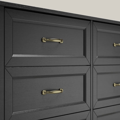 White Dresser, Lofka 6 Drawer Dresser for Bedroom, Chests of Drawers for Living Room, White?? Brown