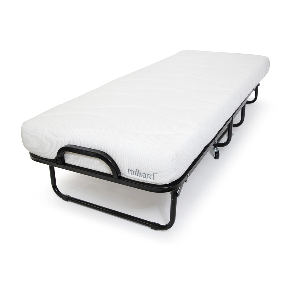 Milliard Twin Steel Folding Bed with Luxurious Memory Foam