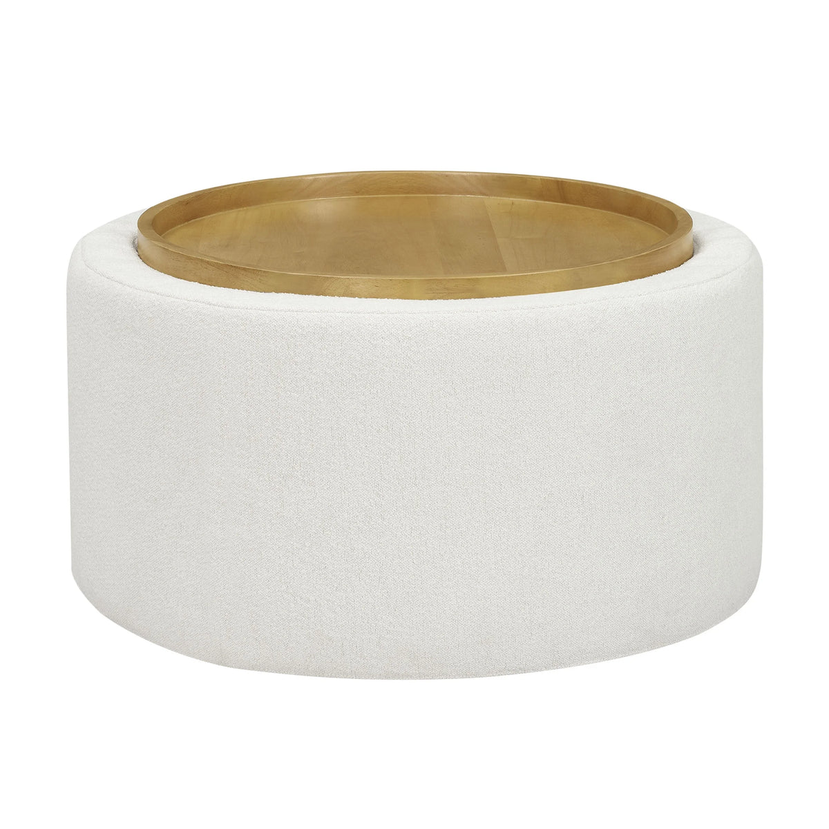 Beautiful Drew Stowaway Coffee Table with Storage by Drew Barrymore, Cream