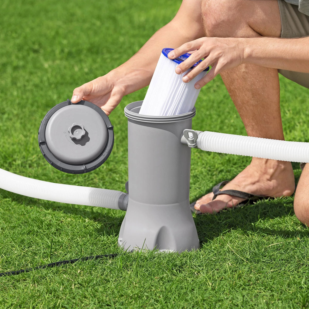 Bestway Flowclear 530 Gallons per Hour Above Ground Pool Filter Pump