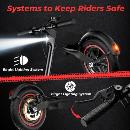 iScooter Electric Scooter Adult, 350W Motor, 21 Miles Long Range, 19 mph & 8.5" Pneumatic tire Folding Commuter Electric Scooter for Adults & Teens, Superior Performance Smart App & Dual Braking