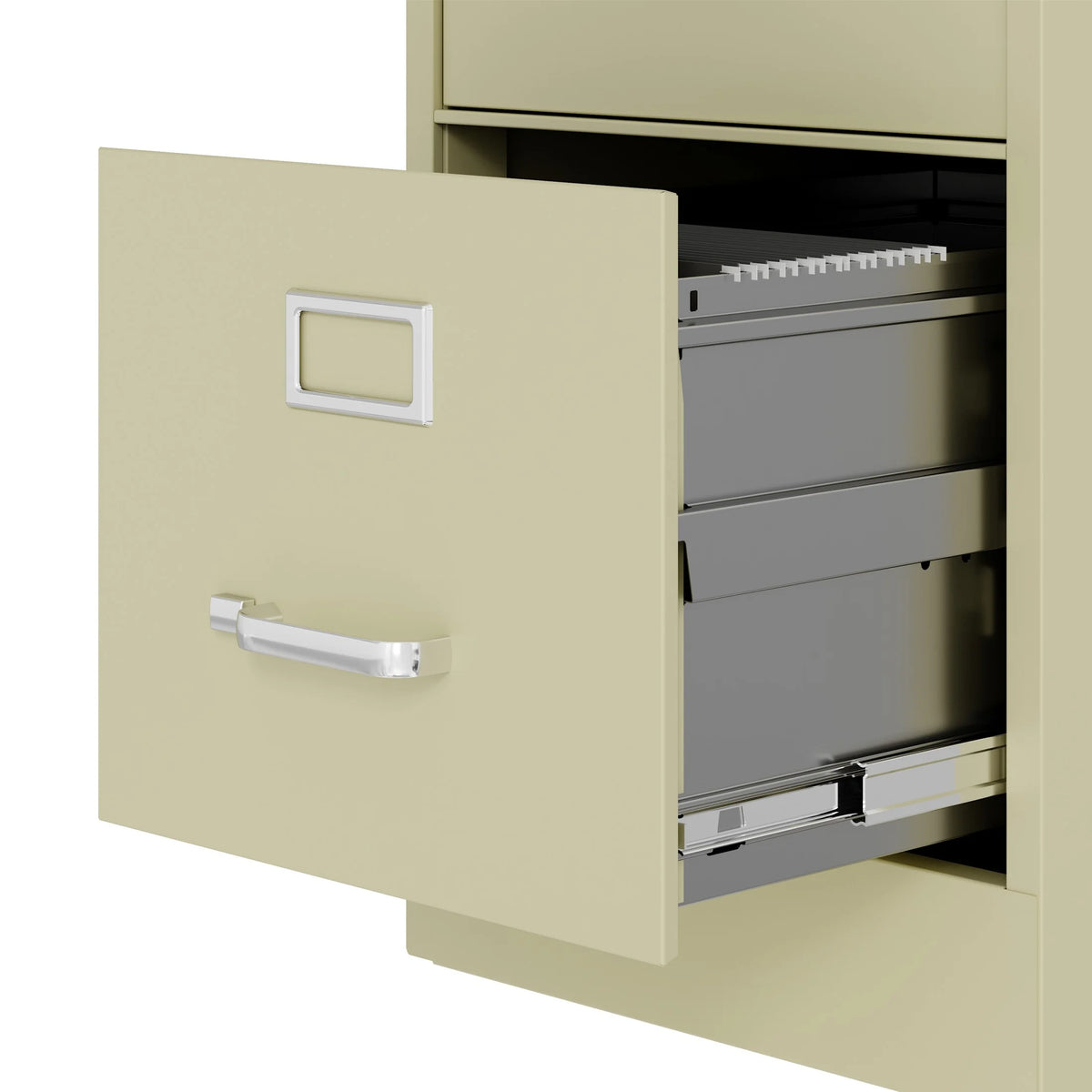 Hirsh 22" Deep 3 Drawer Letter Width Vertical File Cabinet, Commercial Grade, Gray