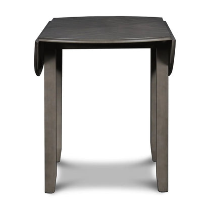 New Classic Gia 3 Piece Contemporary Rubberwood Dining Table Set, Gray