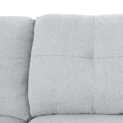 Aukfa 3 Piece Sectional Sofa, Living Room Couch with Storage Ottoman&Cup Holder, Linen, Right Hand, Purple