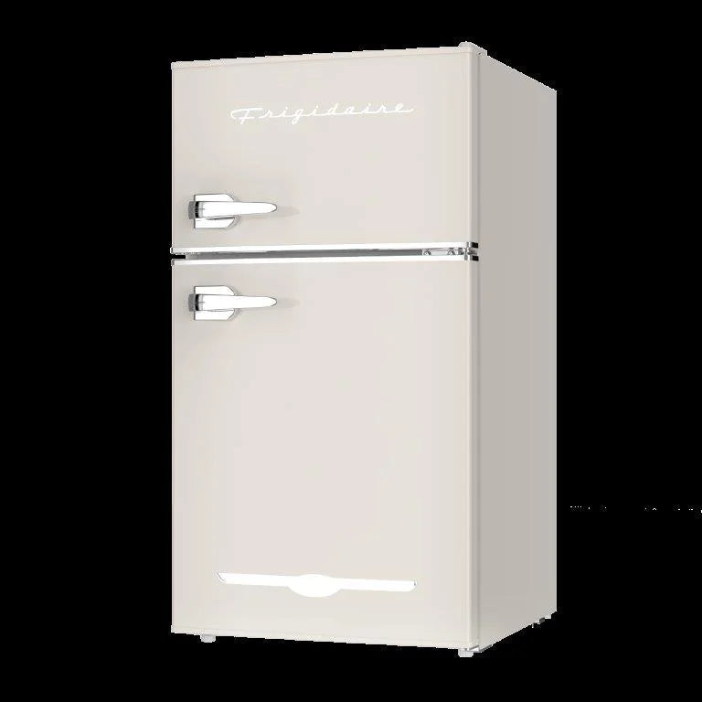 Frigidaire, 3.1 Cu. Ft. 2 Door Retro Compact Refrigerator , Built-In Side Bottle Opener, Cream