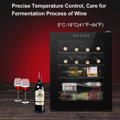 Ktaxon 18 Bottle Compressor Wine Cooler Freestanding Wine Fridge, Fast Cooling, Low Noise