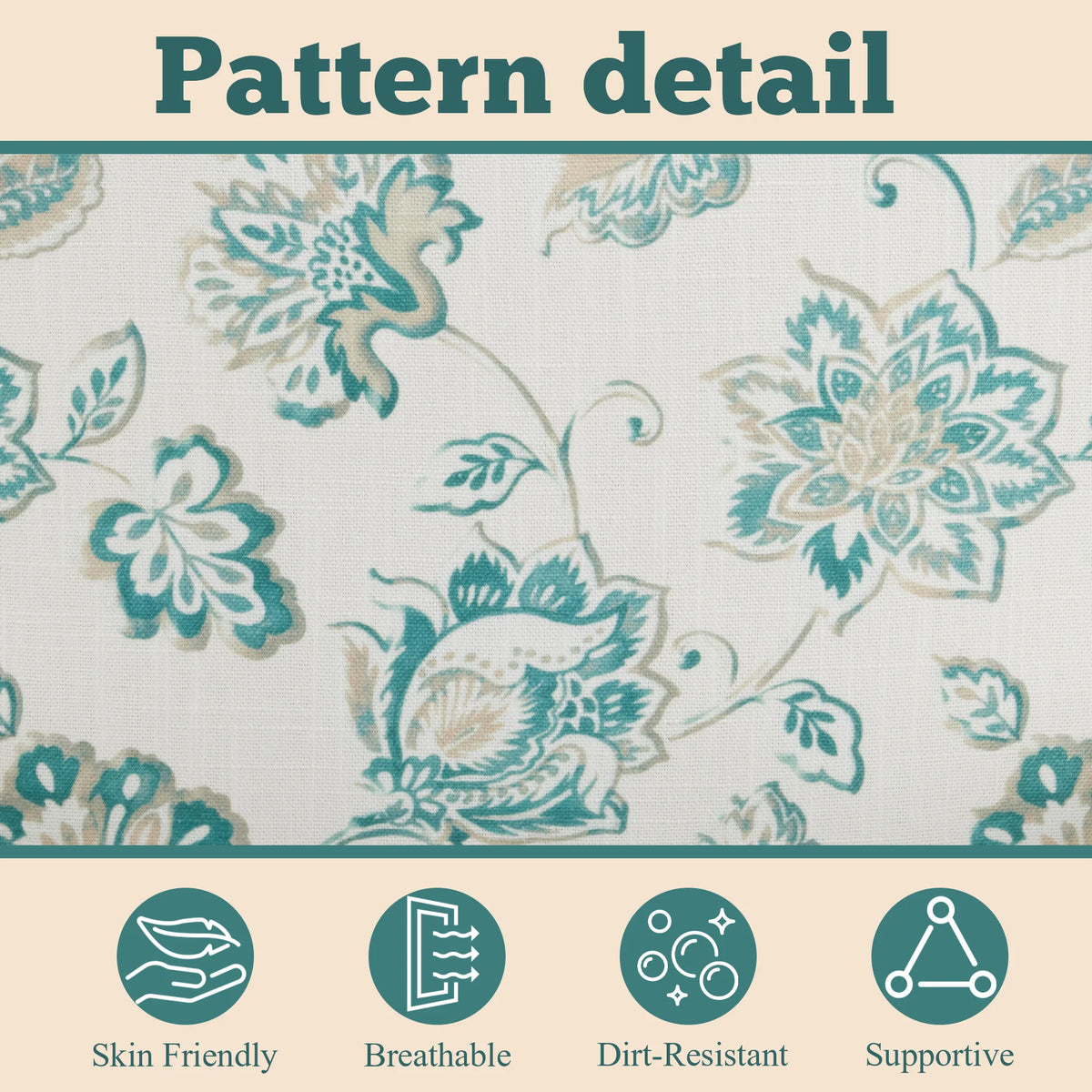 EROMMY Upholstered Accent Chair, Floral Print Fabric Armchair
