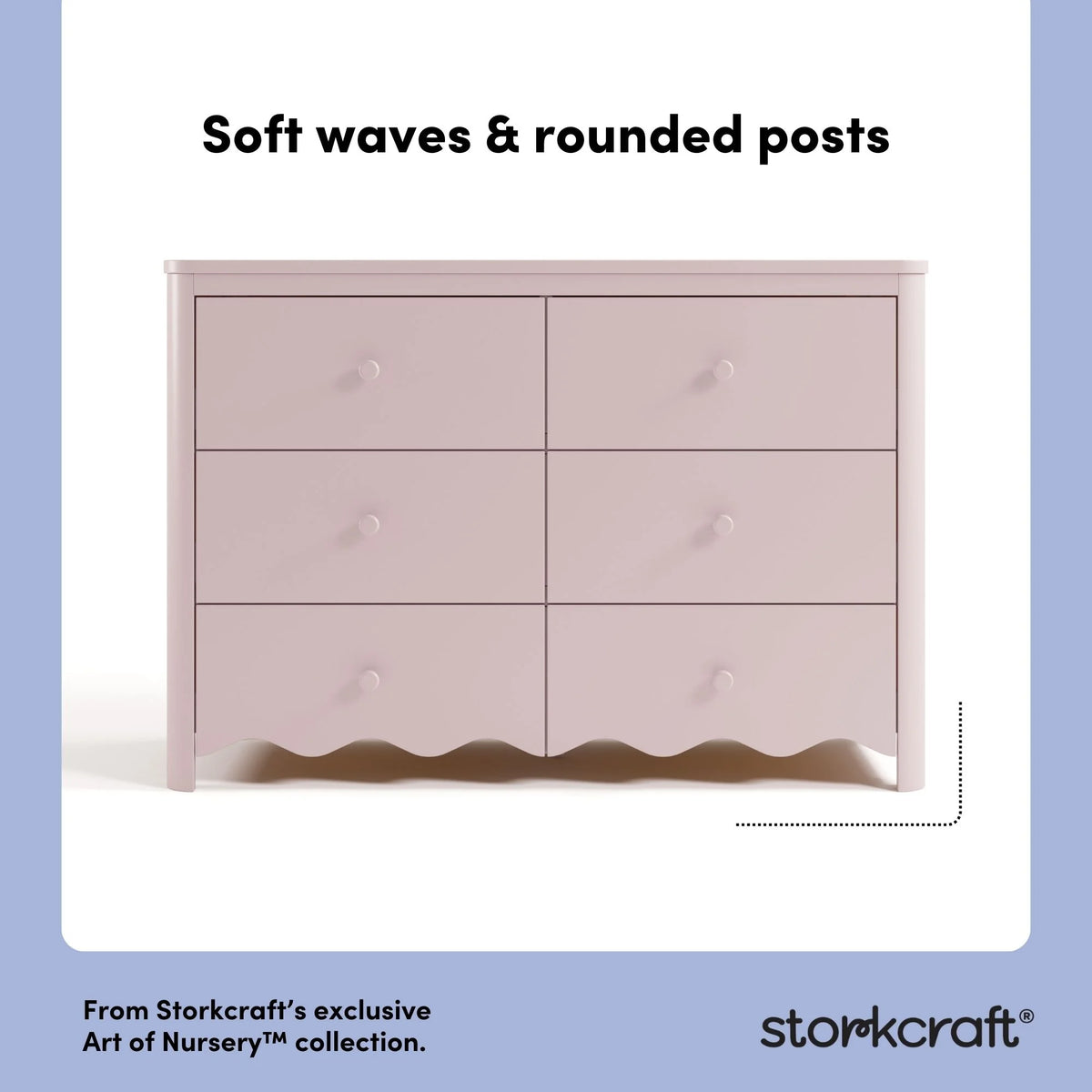 Storkcraft Casablanca 6 Drawer Nursery Dresser, Sage