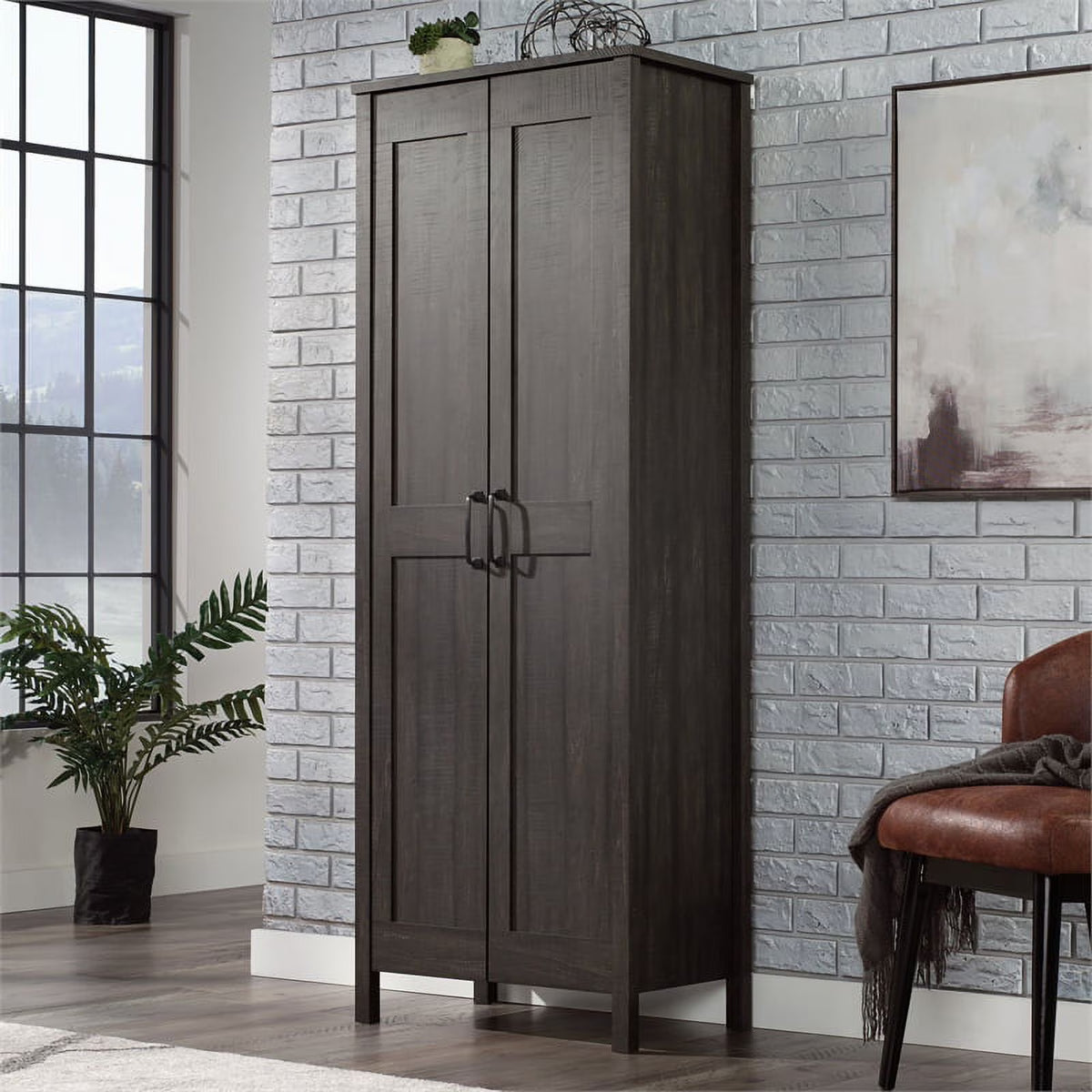Sauder Two-Door Storage Cabinet, White Finish