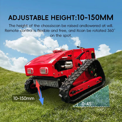 Gasoline Lawn Mower 550mm Grass Cutting Robot Gasoline Mower with Remote Control for Lawns Wasteland