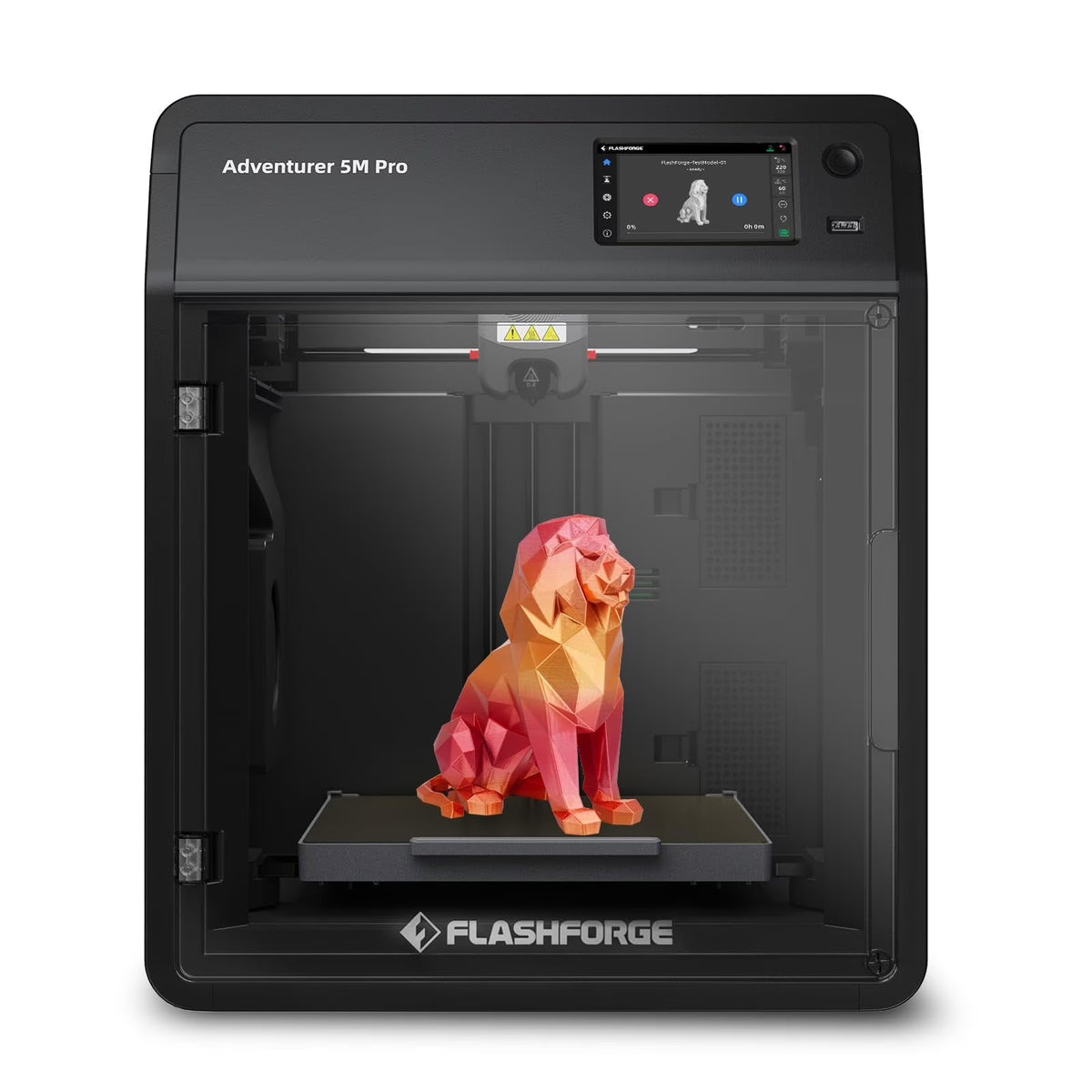 Flashforge Adventurer 5M 3D Printer, Fully Auto Leveling & 600mm/s High Speed Printing, Black