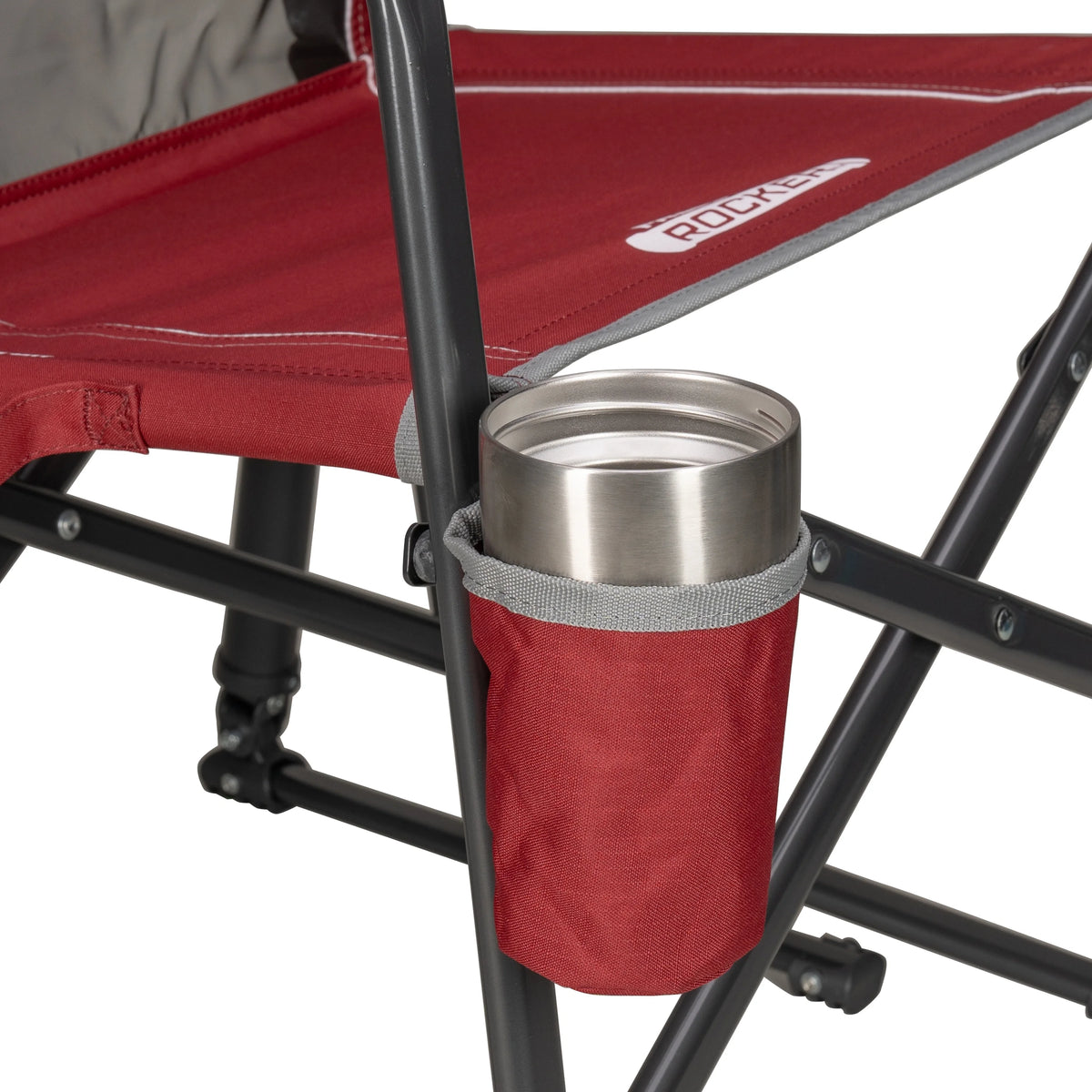 GCI Outdoor Freestyle Rocker Foldable Rocking Camp Chair, Maroon