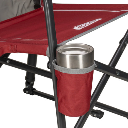 GCI Outdoor Freestyle Rocker Foldable Rocking Camp Chair, Maroon