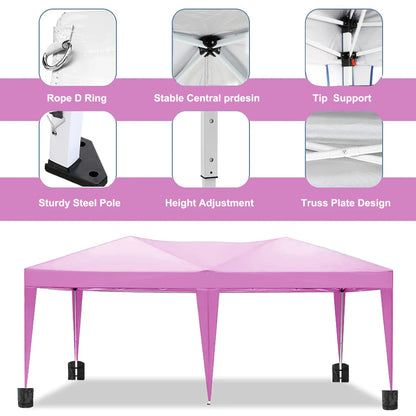 10'x20' Pop Up Canopy Tent with 6 Removable Sidewalls & Portable Rolling Bag �?Waterproof UPF 50+ Shade for Parties, Beach, Weddings & Camping