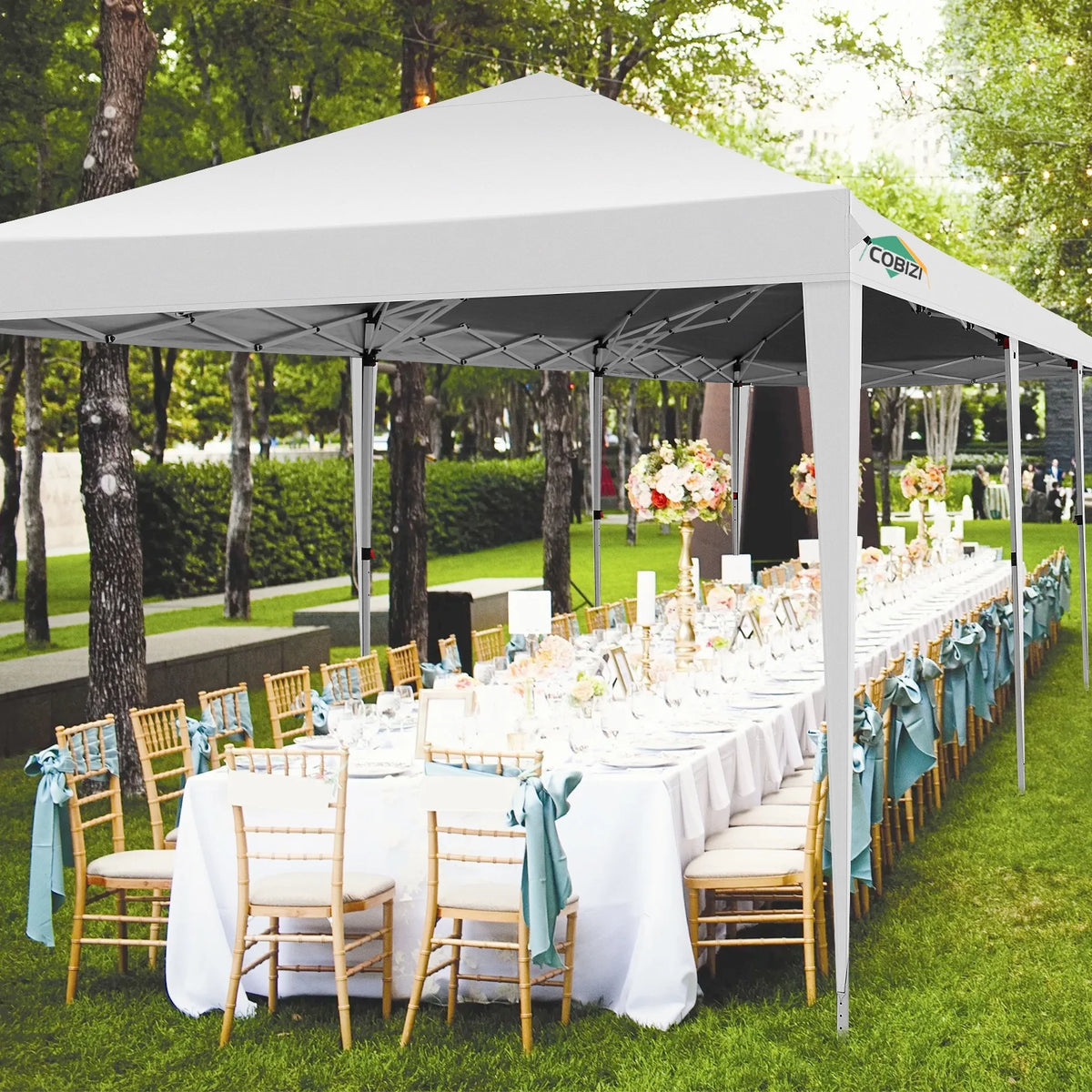 SANOPY 10'x10' EZ Pop Up Canopy Tent Outdoor Party Instant Shelter Portable Folding Beach Canopy with 4 Sandbag & Carrying Bag, Black