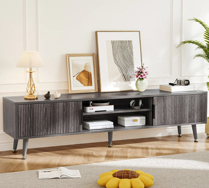 Selooye Mid Century TV Stand, Modern TV Console for TVs up to 70 Inches, Entertainment Center with Storage, TV and Media Consol, 62 Inch (Natural)